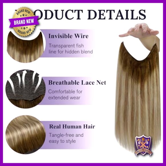 14 Inch Real Human Hair Extensions Clip In Invisible Wire 70g main image 6